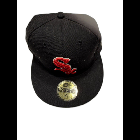 New Era 9Twenty Mens Cap MLB Basic Chicago White Sox Black Fitted Size Wool Hat - Picture 1 of 2